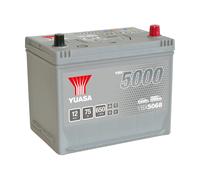 Yuasa YBX5068 Car Battery - 068 Yuasa 12V 75Ah 650A Silver High Performance
