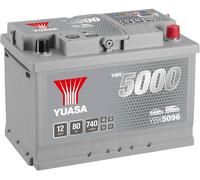 Yuasa YBX5096 12V 80Ah 740CCA Silver High Performance Sealed Maintenance Free C