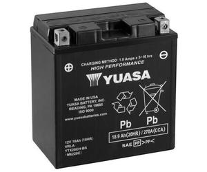 Yuasa YTX20CH-BS Battery 12V 18Ah For Moto Guzzi Bellagio 940 2015 Black