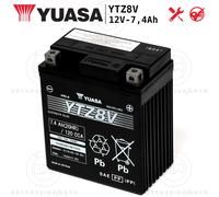 Yuasa Ytz8v Agm Battery Silver