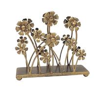 Yuattory 1 Piece Vintage Iron Art Napkin Holder for Table Bronze Sunflower Tissue Holder Rustic Napkin Paper Rack