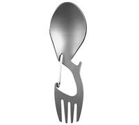 Yuattory 3 In 1 Camping Picnic Titanium Spoon Tableware Titanium Fork Ultralight Pure Titanium Or Stainless Steel Spork Titanium