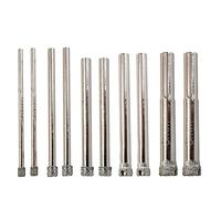 Yuauy 10 Pcs 3/4/5/6/8mm Drill Bit Diamond Drill Cutter Saw Hole for Glass Ceramic Marble Tile Porcelain
