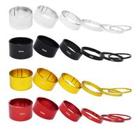 Yuauy 4 Sets Bicycle Headset Stem Washer Spacer 2/3/5/10/15/20mm Fits 1-1/8" (28.8mm) heads steerer tubes for Road Bike MTB Black Red Gold Silver Aluminium Alloy
