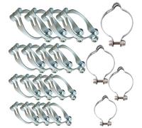 Yuauy Bike Cable Guide 4 Sets of Each 25.4/28.6/31.8/34.9mm Metal Ring Firmly to Frame Brake Cable Shift Cable Derailleur Cable Base Guide Clip Fitting Line Tube Housing Durable (Total 16 Sets)