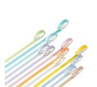 YUBBAEX 12 Rolls Washi Tape Masking Set Decorative for Arts, DIY Crafts, Bullet Journals, Planners, Scrapbooking, Wrapping (rainbow 8mm)