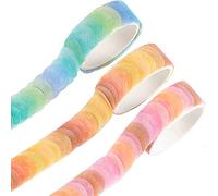 YUBBAEX Fruits Candy 9/16" Dot Washi Tape Set Round Stickers 300 Dots of 3 Rolls for Bullet Journal Planner Scrapbooking (Summer Fruit)
