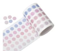 YUBBAEX Morandi 5/16" Dot Washi Tape Round Stickers 1250 Dots Stickers for Journal Planner Scrapbooking 2 3/8" x 10‘ (Genial)