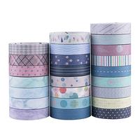 Yubbaex Washi Tape, Decorative Tape Scrapbook Supplies for DIY, Decorative Craft, Gift Wrapping, Scrapbook (Basic Patterns)