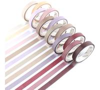 YUBBAEX Washi Tape Pastel Scrapbook Tape for Bullet Journal, DIY, Decorative Craft, Gift Wrapping, Scrapbooking (Morandi 8mm Wide)