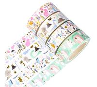 Yubbaex Washi Tape Set Decorative Tape Craft Supplies for DIY, Bullet Journal, Craft, Gift Wrapping, Scrapbooking (Fairy Animals)