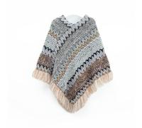 YUBEIER poncho women Red Retro Poncho For Women, Christmas Shawl Cape With Tassels, Poncho Shawls And Wraps For Women-grey-87cm