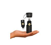 YubiKey Keychain Protector Case for 5/5C NFC - Single-key Secure Storage,Waterproof & Scratch-Resistant for Everyday Carry (Black)