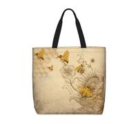 YUBVCF Bee Daily Needs Tote Bag For Women, Large-Capacity Shoulder Bag Top Handle Handbag For Travel, Work