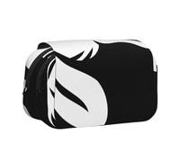 YUBVCF Black Beaver Printing Double Layer Clamshell Pen Case for Boys Girls,Durable Pen Carrying Case with Zipper for School