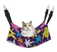 YUBVCF Bright Colorful Weed Pattern Soft Pet Bed Fit Ferret,Kitten,Puppy,Small Dog,Adjustable Strap