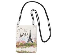 YUBVCF Eiffel Tower Printing Small Phone Crossbody Shoulder Holsters Bag,Fits All Cell Phones,Use For Running,Walking,Biking