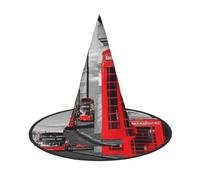 YUBVCF England Uk Retro London Telephone Printing Women Halloween Cap For Cosplay Oxford Cloth Halloween Hat For Masquerade Parties