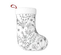 YUBVCF Flowering Herbs And Herbaceous Plants Large Family Xmas Stocking For Kids 1 Pack Christmas Stockings For Fireplace Holiday Gifts Bag