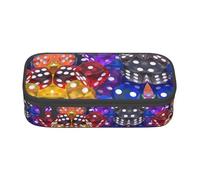 YUBVCF Games Dice Set Cute Pencil Case Organizer for Student Boys Girls,Large Capacity Multi-Slot Durable Pen Box