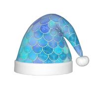 YUBVCF Gold Mermaid Scale Kids Santa Hat Festive Unisex Velvet Comfort Hats Extra Thicken Classic Fur For Christmas New Year