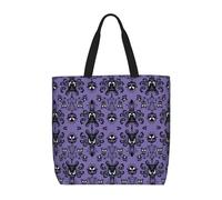 YUBVCF Horror Pattern On Purple Background Daily Needs Tote Bag For Women, Large-Capacity Shoulder Bag Top Handle Handbag For Travel, Work