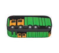 YUBVCF I Love Garbage Trucks Cute Pencil Case Organizer for Student Boys Girls,Large Capacity Multi-Slot Durable Pen Box