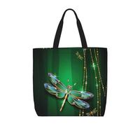 YUBVCF Jewel Dragonfly Daily Needs Tote Bag For Women, Large-Capacity Shoulder Bag Top Handle Handbag For Travel, Work