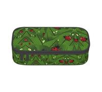 YUBVCF Leaves and Bugs Cute Pencil Case Organizer for Student Boys Girls,Large Capacity Multi-Slot Durable Pen Box