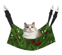 YUBVCF Leaves And Bugs Soft Pet Bed Fit Ferret,Kitten,Puppy,Small Dog,Adjustable Strap