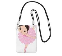 YUBVCF Little Ballerina Dancing Girl Printing Small Phone Crossbody Shoulder Holsters Bag,Fits All Cell Phones,Use For Running,Walking,Biking