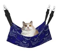YUBVCF Manta Ray And Fish Soft Pet Bed Fit Ferret,Kitten,Puppy,Small Dog,Adjustable Strap