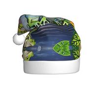 YUBVCF Many Frogs Sing On The Branches Summer Butterflies Lake Water Printing Promotion Merry Christmas,Theme Bucket Hat, Cute Sun Caps For Adults Stage Performances