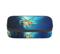 YUBVCF Marine Biology Cute Pencil Case Organizer for Student Boys Girls,Large Capacity Multi-Slot Durable Pen Box