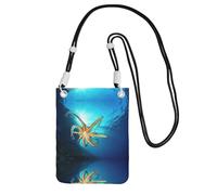 YUBVCF Marine Biology Printing Small Phone Crossbody Shoulder Holsters Bag,Fits All Cell Phones,Use For Running,Walking,Biking