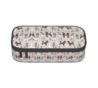 YUBVCF Oodles of Poodles Cute Pencil Case Organizer for Student Boys Girls,Large Capacity Multi-Slot Durable Pen Box