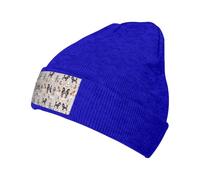 YUBVCF Oodles of Poodles Printing 1 Pack Winter Beanie Hats for Men Women,Warm Cozy Knitted Cuffed Cap Gifts for Cold Weather Blue