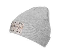 YUBVCF Oodles of Poodles Printing 1 Pack Winter Beanie Hats for Men Women,Warm Cozy Knitted Cuffed Cap Gifts for Cold Weather Gray