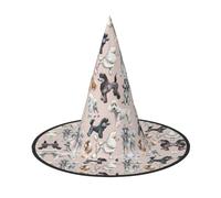 YUBVCF Oodles Of Poodles Printing Women Halloween Cap For Cosplay Oxford Cloth Halloween Hat For Masquerade Parties