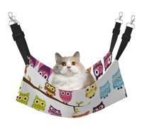 YUBVCF Owls On Tree Branches Soft Pet Bed Fit Ferret,Kitten,Puppy,Small Dog,Adjustable Strap