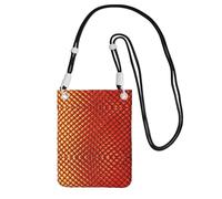 YUBVCF Red Fish Scale Printing Small Phone Crossbody Shoulder Holsters Bag,Fits All Cell Phones,Use For Running,Walking,Biking