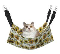 YUBVCF Romantic Sunflowers Soft Pet Bed Fit Ferret,Kitten,Puppy,Small Dog,Adjustable Strap
