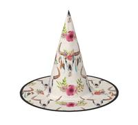 YUBVCF Runner Bull Skull Printing Women Halloween Cap For Cosplay Oxford Cloth Halloween Hat For Masquerade Parties