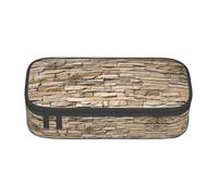 YUBVCF Rustic Rocks Brick Wall Cute Pencil Case Organizer for Student Boys Girls,Large Capacity Multi-Slot Durable Pen Box
