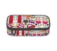 YUBVCF School Newspaper in English Cute Pencil Case Organizer for Student Boys Girls,Large Capacity Multi-Slot Durable Pen Box