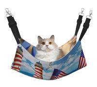 YUBVCF Sea To Shining Sea Patriotic Soft Pet Bed Fit Ferret,Kitten,Puppy,Small Dog,Adjustable Strap