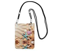 YUBVCF Shells On The Beach Printing Small Phone Crossbody Shoulder Holsters Bag,Fits All Cell Phones,Use For Running,Walking,Biking