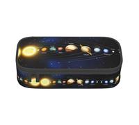 YUBVCF Solar System Cute Pencil Case Organizer for Student Boys Girls,Large Capacity Multi-Slot Durable Pen Box