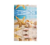 YUBVCF Starfish And Seashells On Beach Printing Waffle Weave Kitchen Towels,16x26 Inches Dish Towels For Kitchen,Super Absorbent For Cleaning