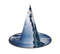 YUBVCF Statue Of Liberty Printing Women Halloween Cap For Cosplay Oxford Cloth Halloween Hat For Masquerade Parties
